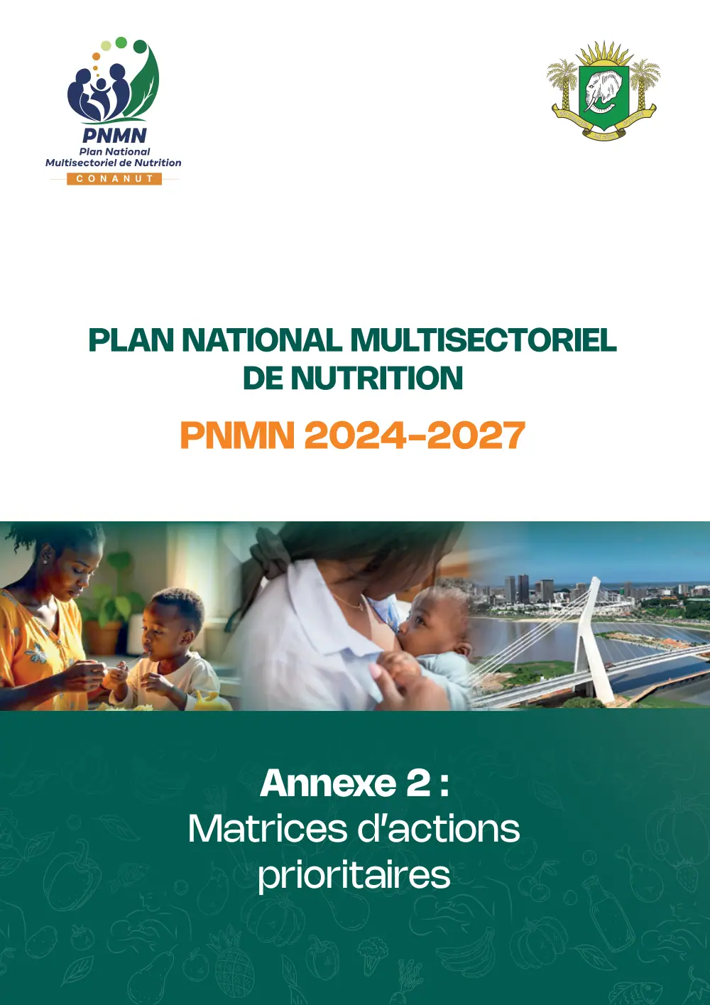Couverture : Annexes du PNMN 2024-2027 : matrices d’actions prioritaires