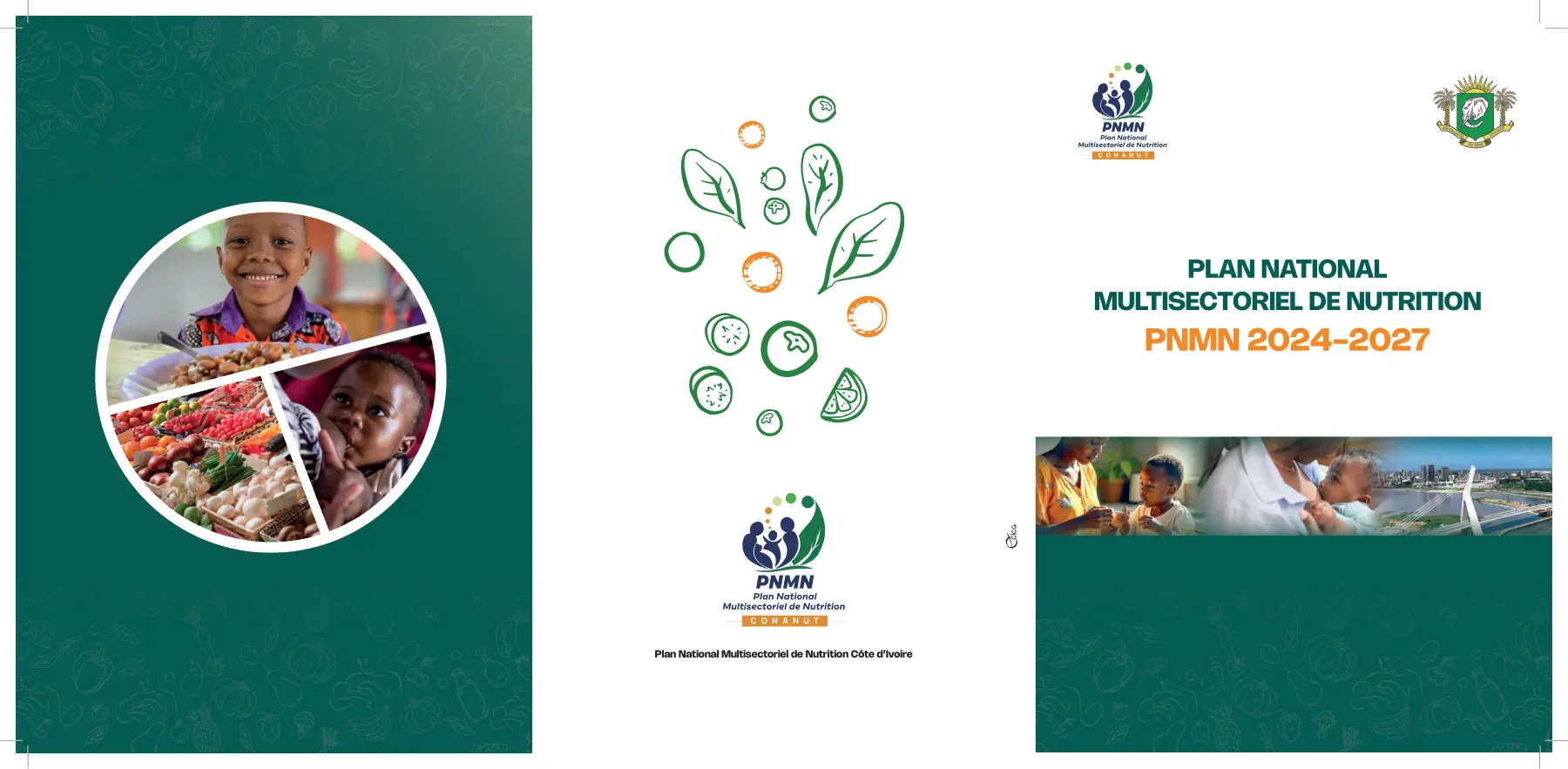 Couverture : Plaquette du Plan National Multisectoriel de Nutrition 2024-2027